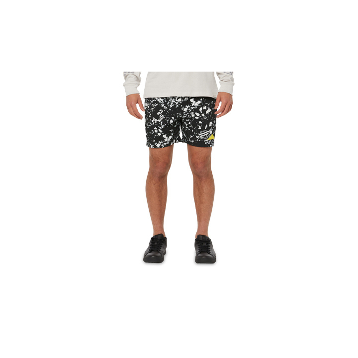 Caterpillar Foundation Swim Trunk - Mens Shorts - Black/White - NZ (205ETOGPB)